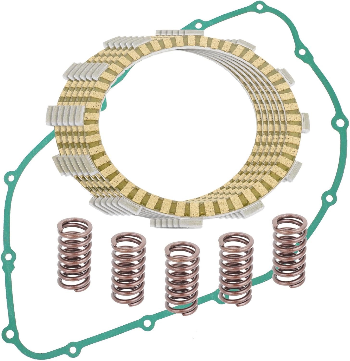 Caltric Clutch Friction Plates And Gasket Kit Compatible with Honda Vf750C V45 Magna 750 1982-1988 / Vf700S Sabre 700 1984 1985
