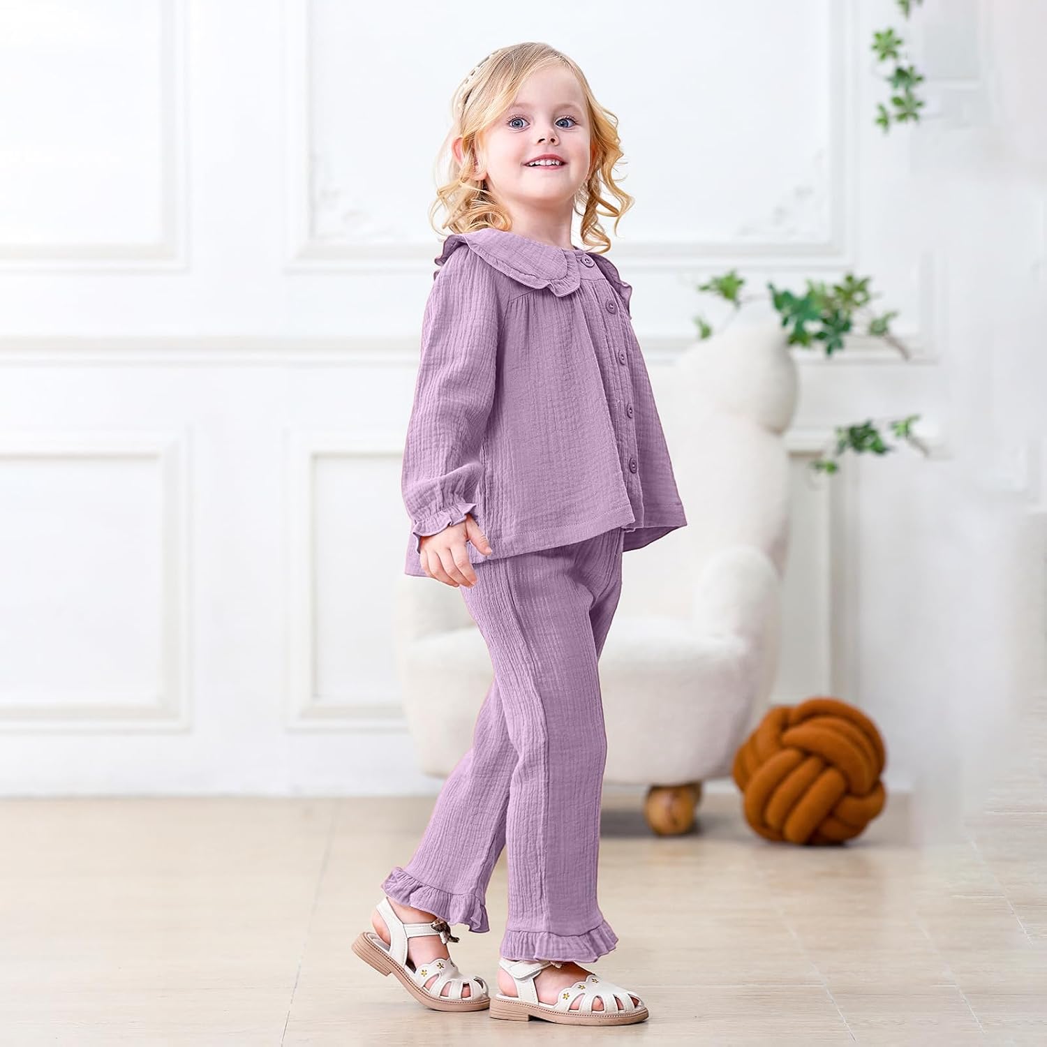 GRNSHTS Toddler Girl Clothes Baby Girl Fall Outfits Long Sleeve Baby Girls Clothing Pant Sets Cute Toddler Girls Fall Outfits