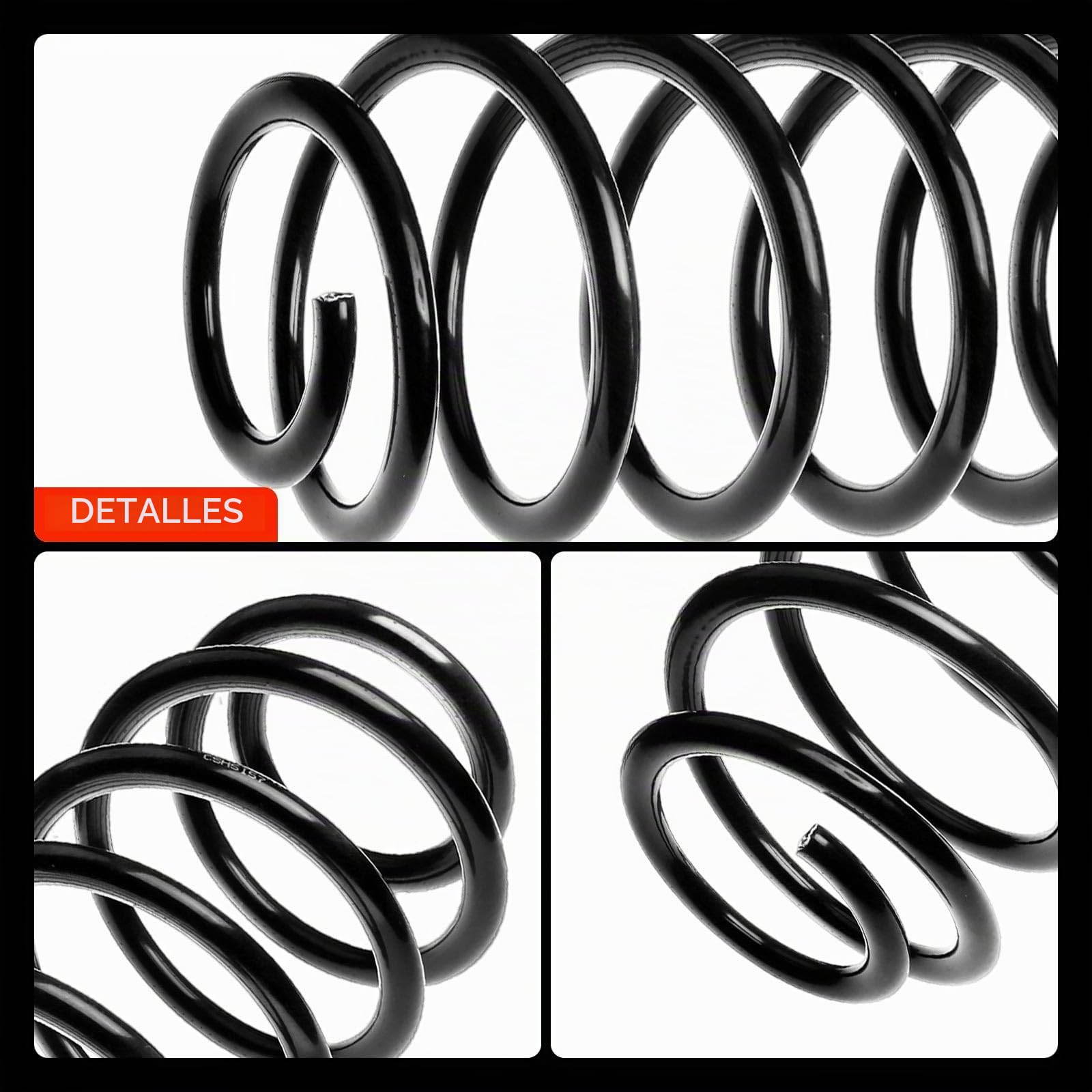 Frankberg 2x Muelles de chasis Muelles de suspensión Compatible con Golf IV 1J1 A3 8L1 B.o.r.a 1J2 Toledo II 1M2 New Beetle 1C1 9C1 Replace# RH5535