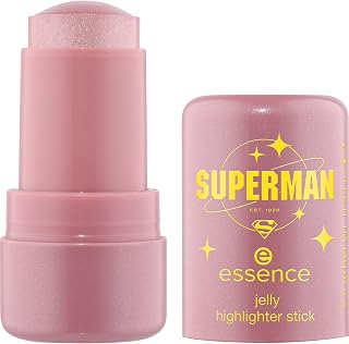essence superman jelly highlighter pin, no. 01 Cooling Brilliant Dewy Iridescent Vegan Oil Free No Parabens Without Micro Plastic Particles, Pack of 1 (9.6 g)