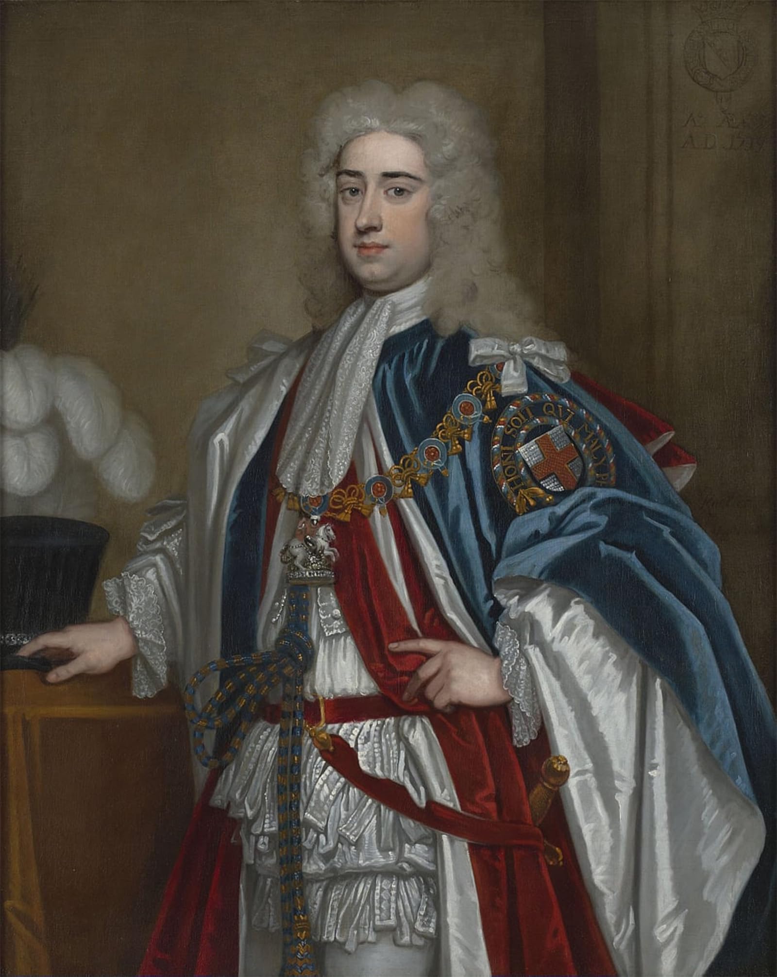 POSTERIIk Famous Modern Artwork Art Mural Portrait of Lionel Sackville St of Dorset by Godfrey Kneller Oil Paintings Pictures for Home Decor 60x90cm