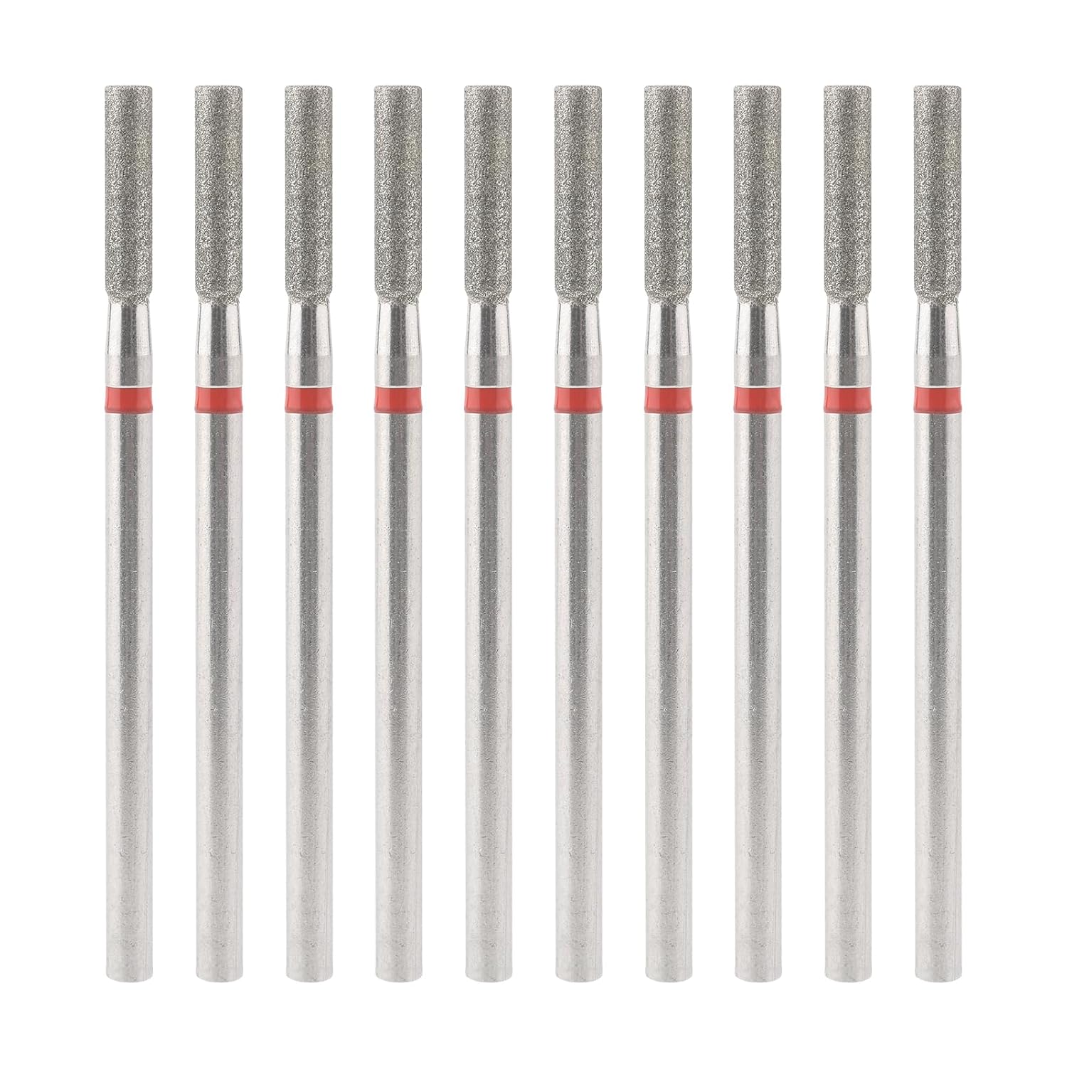 10Pcs Barrel Shape Cuticle Nail Drill Bits 3/32'' Safety Carbide Nail Drill Bits Professional Manicure and Pedicure Drill Bits For Cuticle Dead Skin Nail Prep, Fine, for Nail Salon & Home