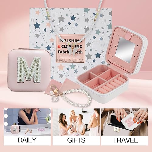 Miniatura 6 de linsuiyyds The Initial Jewelry Travel Case,Teen Girl Gifts Trendy Stuff,Bridesmaids Gifts,Daughter Birthday Gift,Personalized Gifts For Girls (pink,