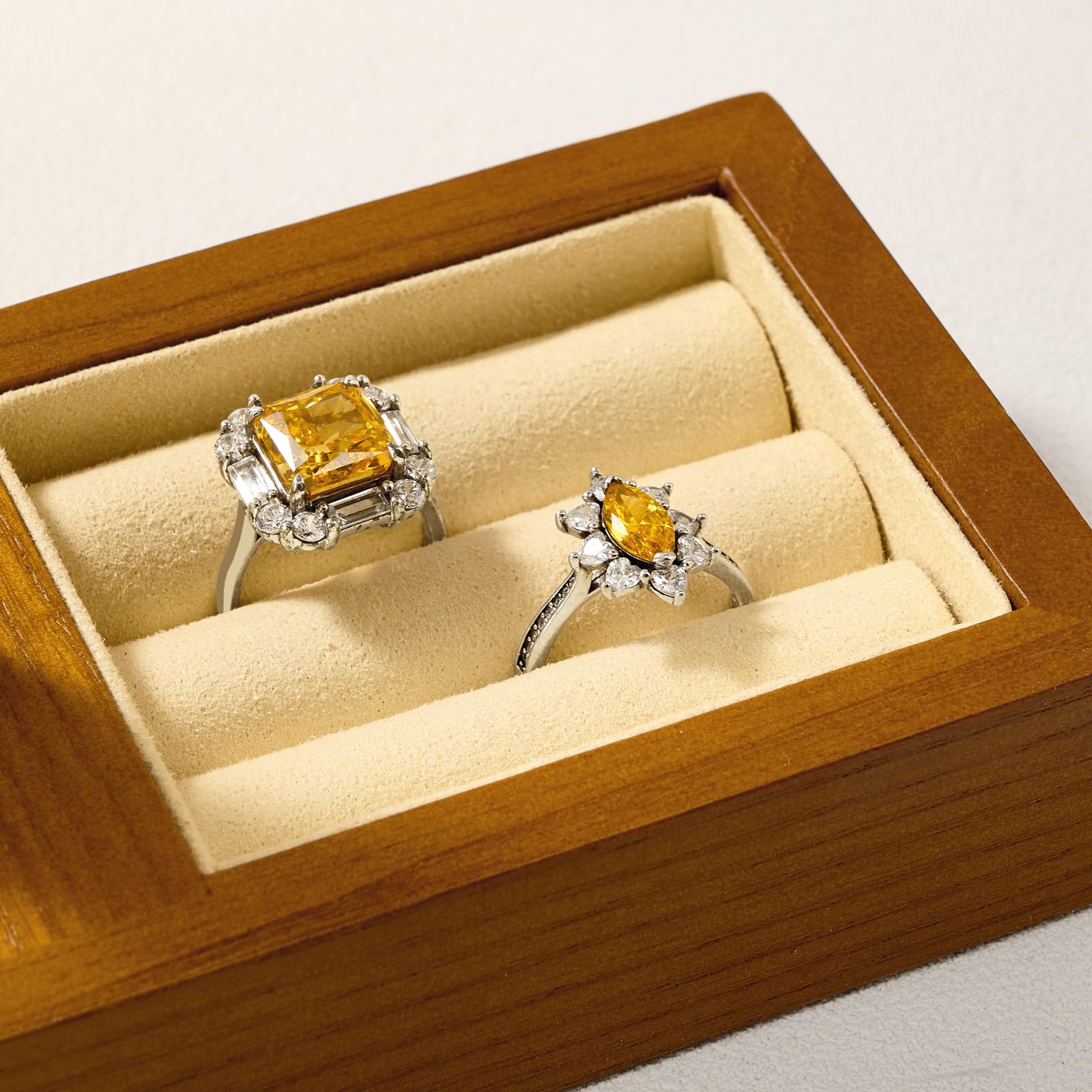 Oirlv Multifonctionnel Bois Massif Support Montre,Porte Montre,Watch Stand Avec de Chargement,Porte Bracelet(Gris Foncé)