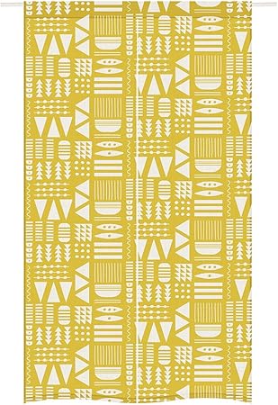 Amazon Havargo のれん 北欧 おしゃれ 遮光 目隠し 暖簾 ロング 間仕切りカーテン 玄関 断熱防寒 のれん150cm丈 階段カーテン つっぱり棒カーテン 北欧イエロー 85x150 のれん オンライン通販