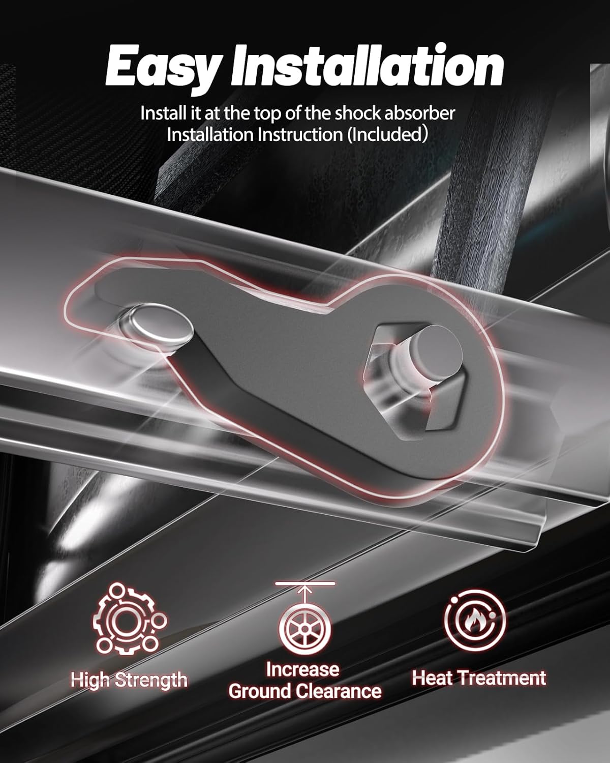 EVIL ENERGY 1-3" Torsion Bar Keys with Shock Extenders Brackets Compatible with Chevy Silverado 1500 4WD 1999-2007, 1-3 inch Adjustable Suspension Front Leveling Lift Kit Black