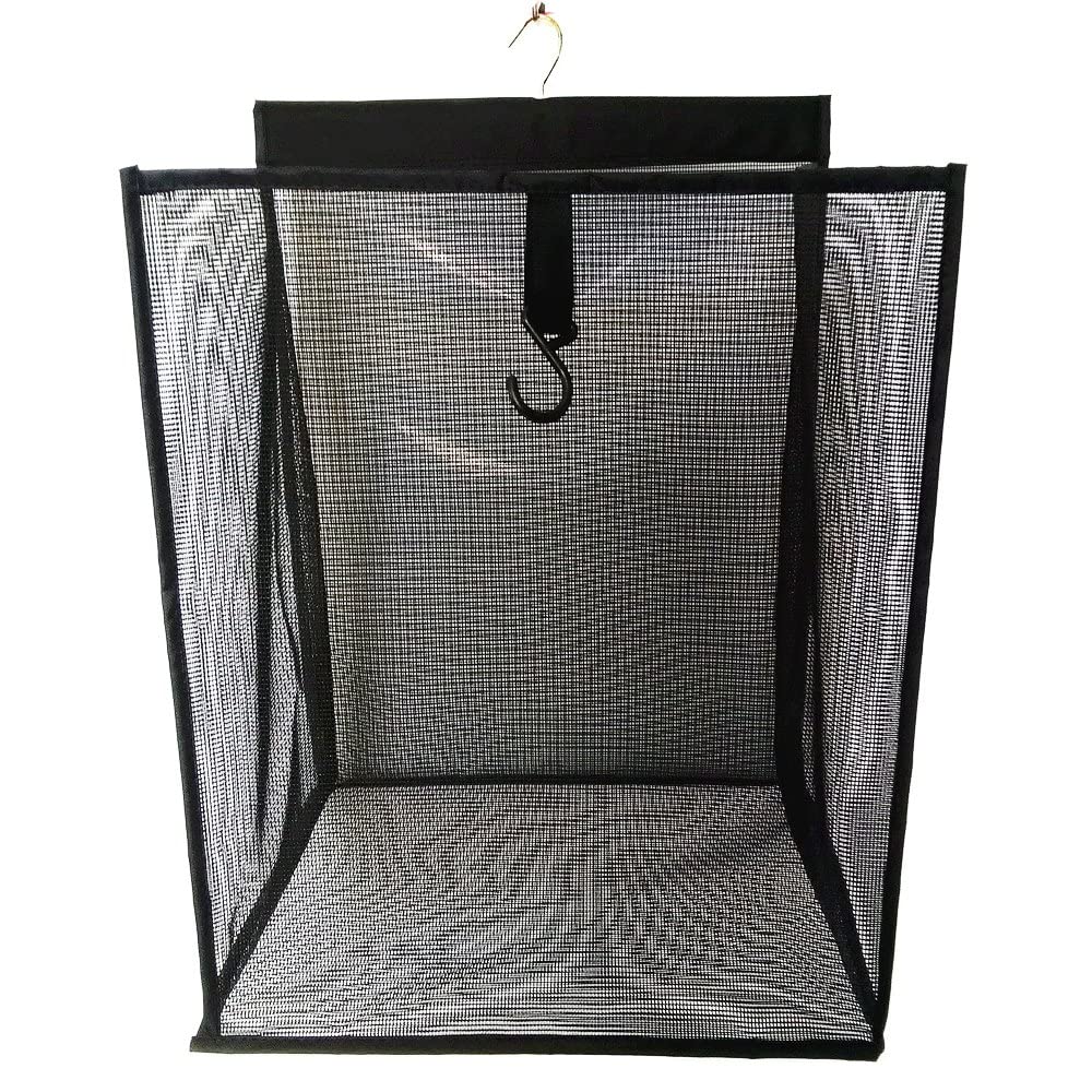 WorldCare® Hanging Foldable Mesh Laundry Hamper,Large Capacity Door-Hanging Laundry Basket and Durable Bathroom Storage Bag(Black) by Alyer