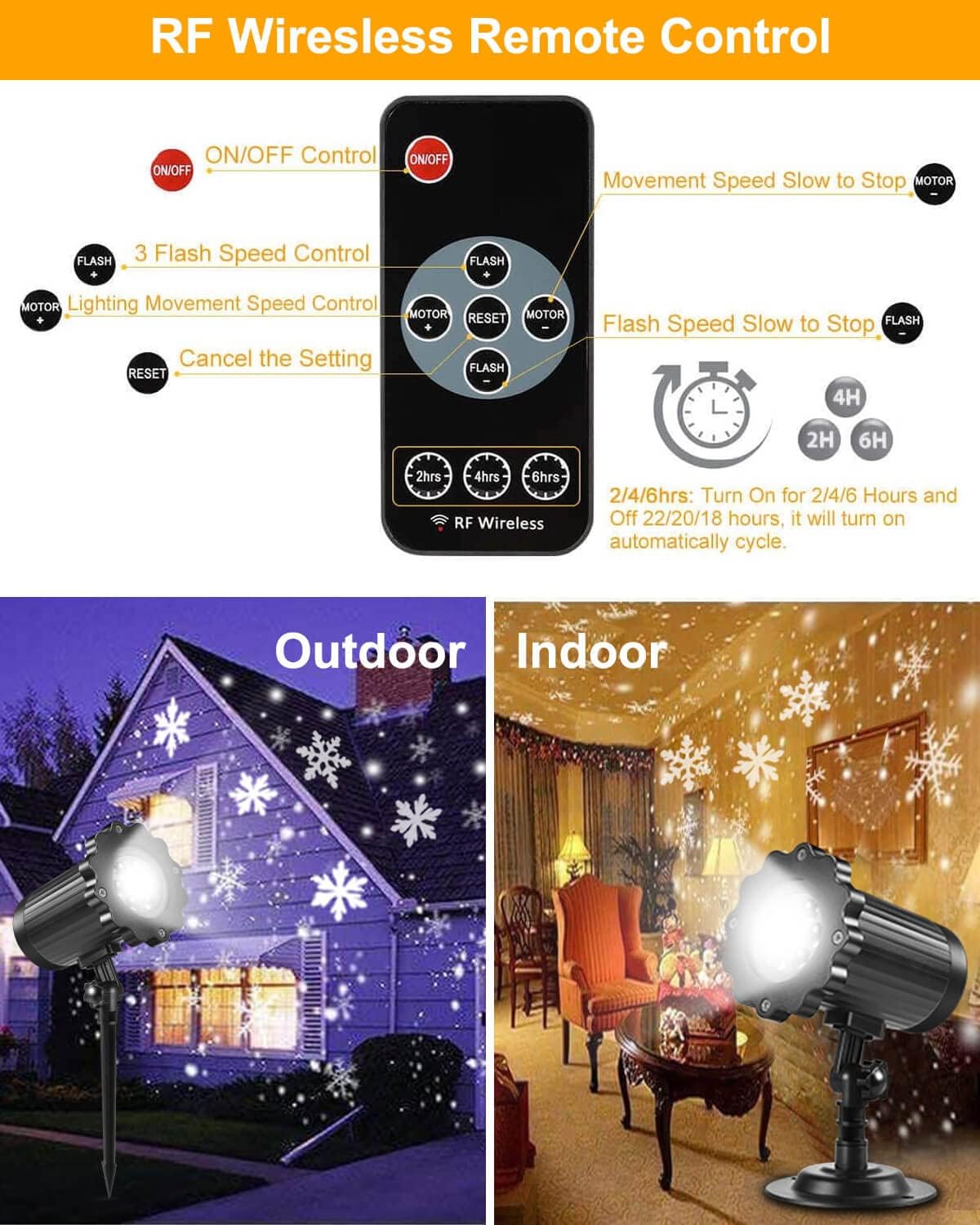 Greatest Product ALOVECO Christmas Snowflake Projector Lights Outdoor, Upgrade Rotating LED Snowfall Projection Lamp with Remote Control, Waterproof Sparkling Landscape Decorative Lighting for Halloween Xmas Party 🔥 Flash Sale ALOVECO Christmas Snowflake Projector Lights Outdoor, Upgrade Rotating LED Snowfall Projection Lamp with Remote Control, Waterproof Sparkling Landscape Decorative Lighting for Halloween Xmas Party