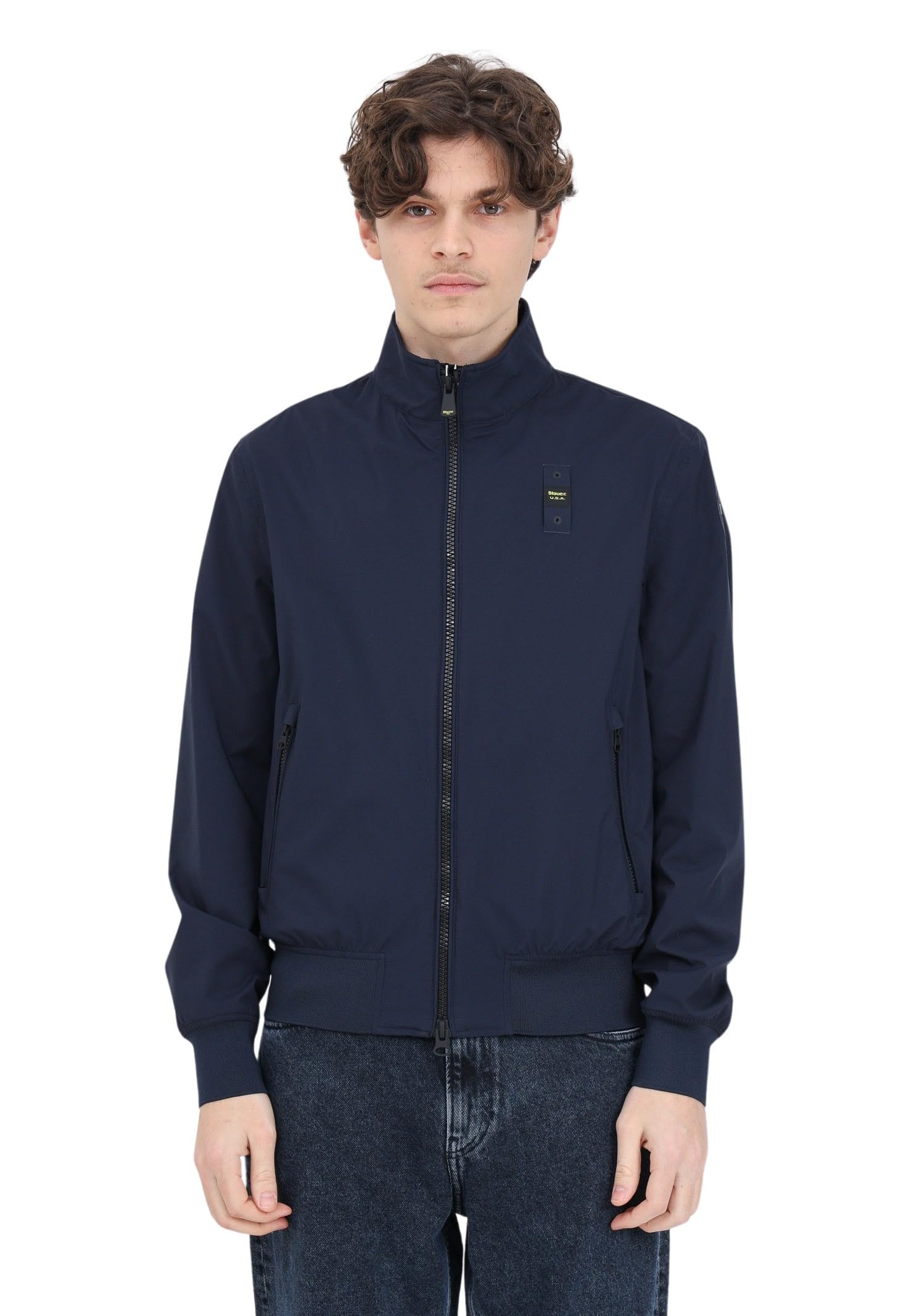 Chaleco para hombre Blauer azul de noche acolchado turquesa talla M con logo 3