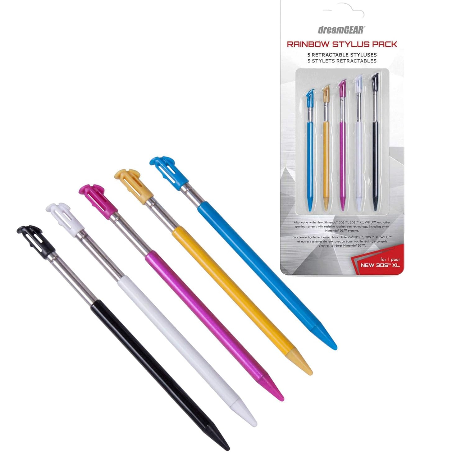 Buy dreamGEAR Rainbow Stylus Pack 5 Precision Styluses Perfect for New
