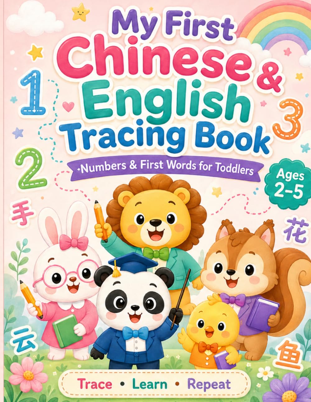 My First Chinese & English Tracing Book: Numbers & First Words for Toddlers Ages 2–5