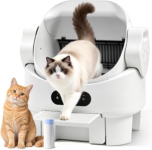 25% off deal for Open Top Self Cleaning Automatic XL Multiple Cat Litter Box, White on Amazon