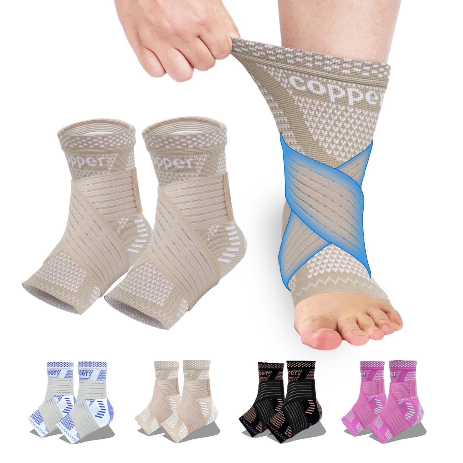 Copper Ankle Brace - Support & Relief -10