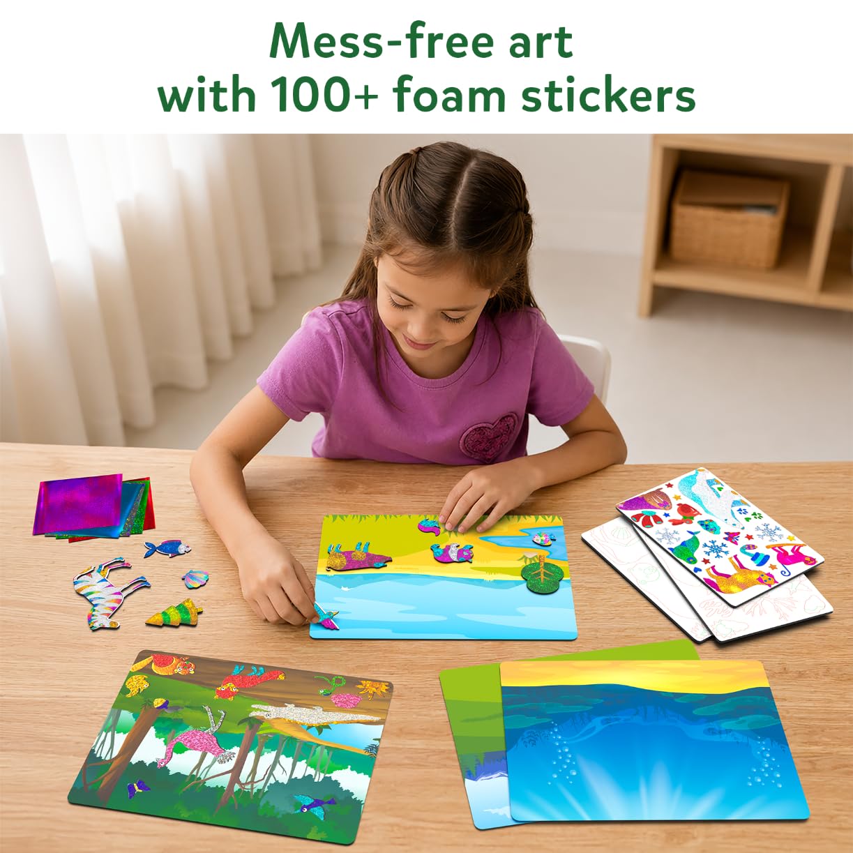 Skillmatics Foil Fun Animals Craft Kit - Mess-Free Art! -6 Skillmatics Foil Fun Animals Craft Kit - Mess-Free Art! -6