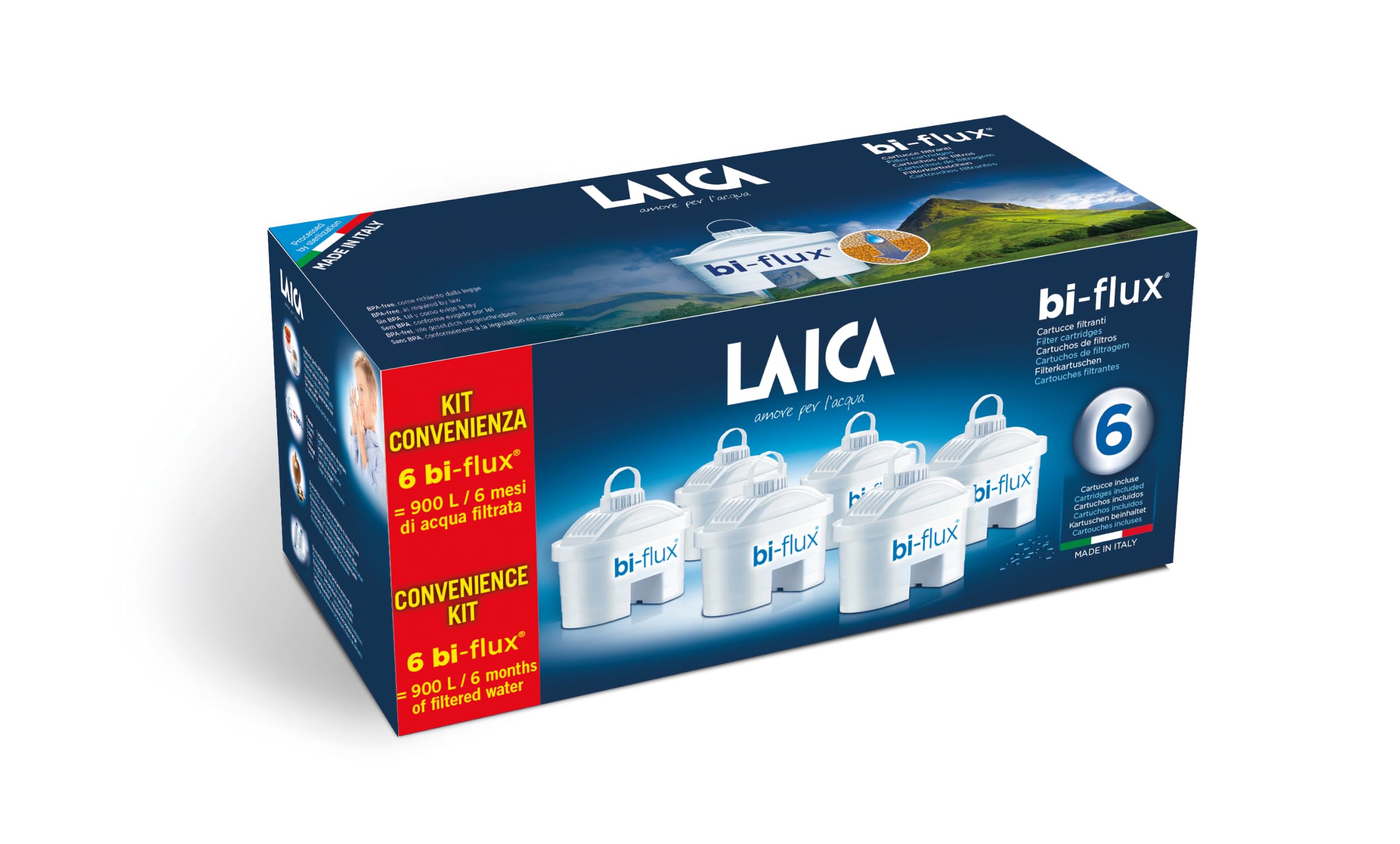 Amazon.com: LAICA Bi-Flux Water Filter Cartridges 6 filtri White