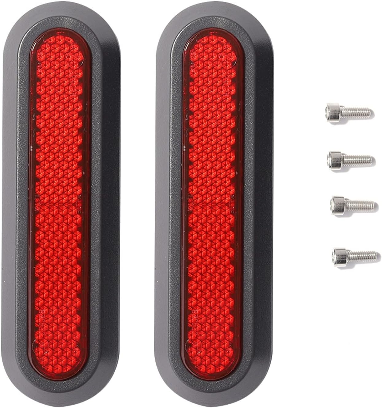 4X Wheel Cover Hub Cap Protective Shells Reflective Stickers Fit for Xiaomi Fit for Mi Electric Scooter Pro 2 M365 Scooter Accessories (Color : Rojo)