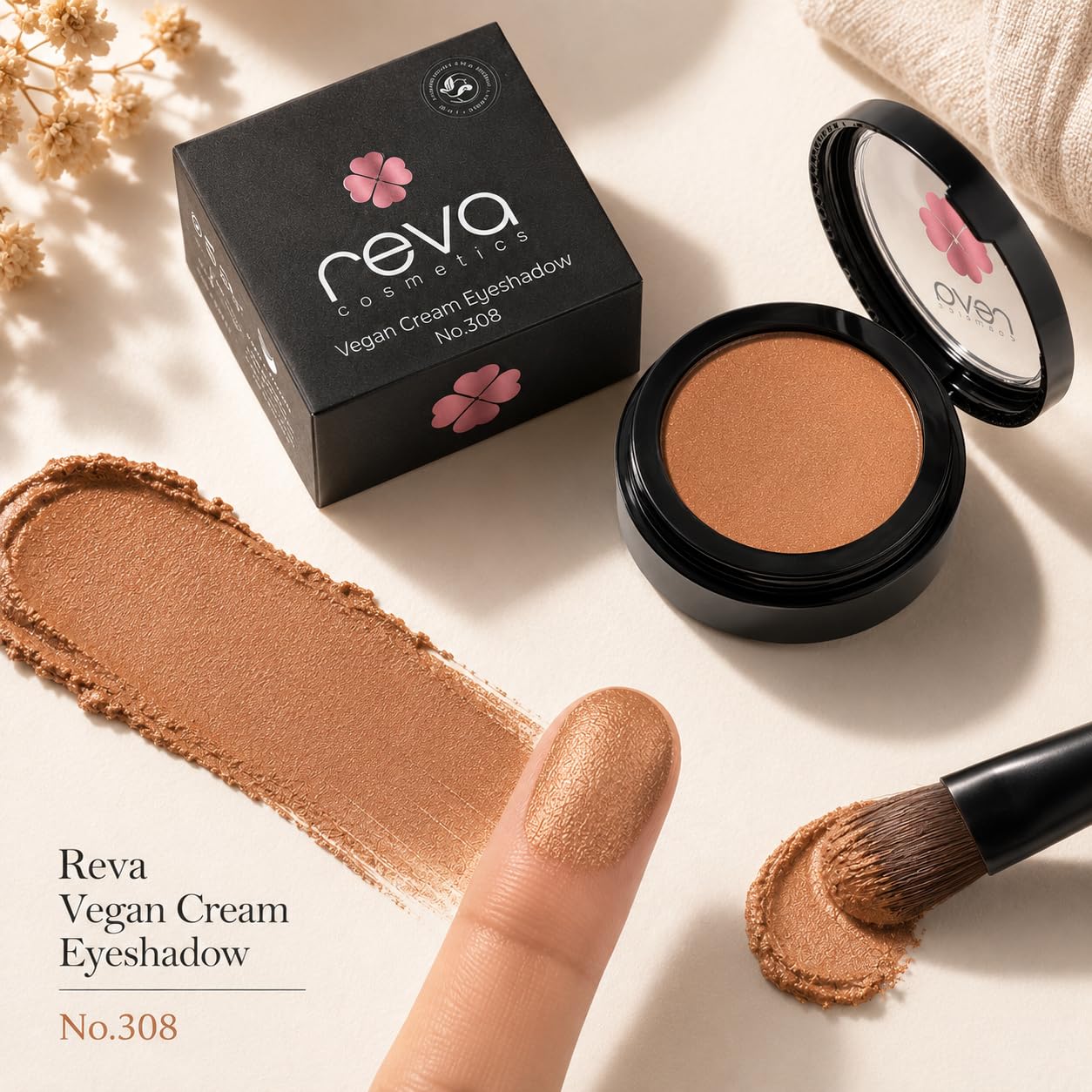Vegan Krem Göz Farı - No. 308 | Temiz Içerik, Uzun Süre Kalıcı & Mono Cream Eyeshadow