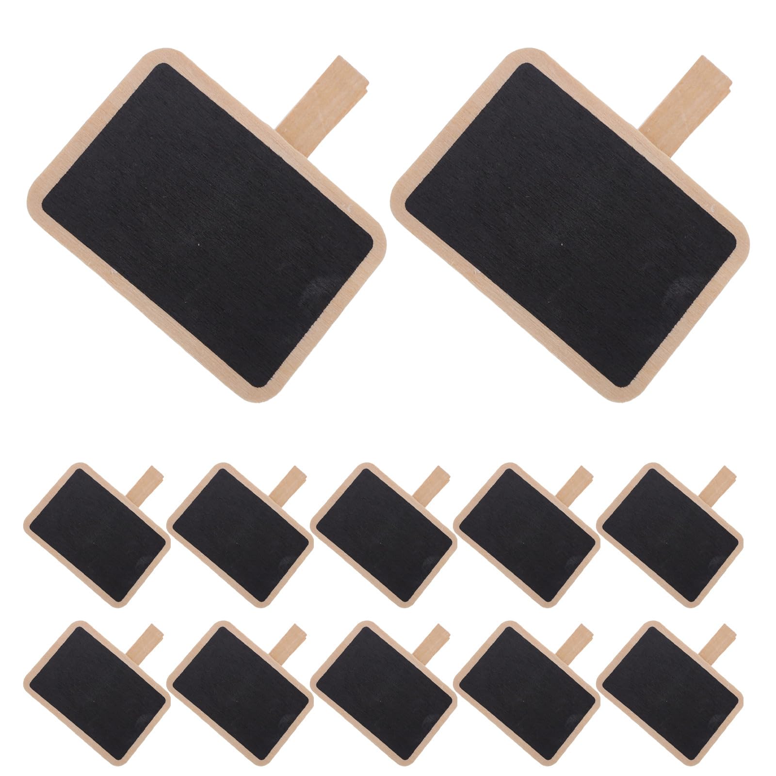 Mini letreros de pizarra con clips de madera para tiendas y oficinas 8