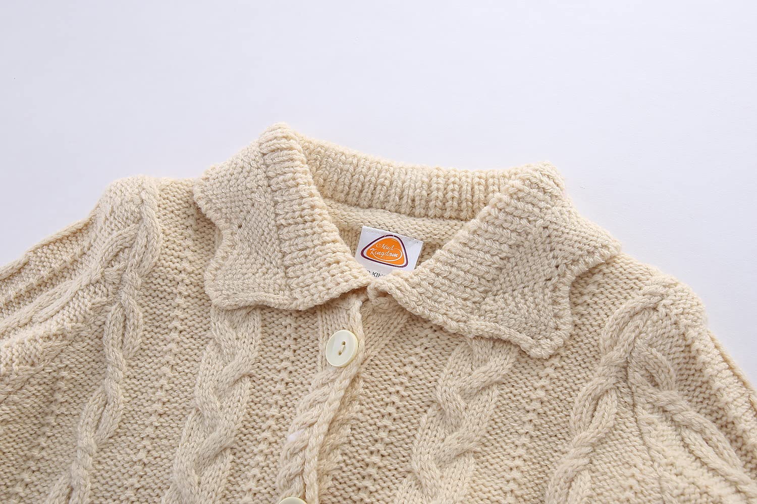 Mud Kingdom Girls Cardigan Sweater Turn Down Collar Knitted Jacket Button Down Outerwear