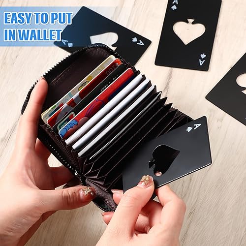 Miniatura 3 de Abridor de botellas de casino, 60 unidades, tamaño de tarjeta de crédito, regalos para padrinos de boda, abridor de cerveza divertido con forma de