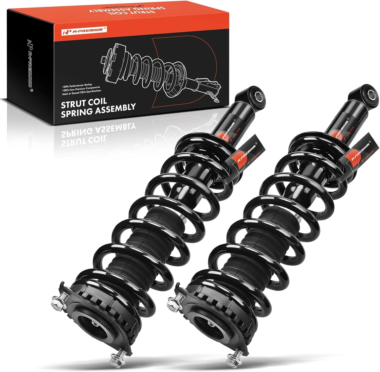 A-Premium Rear Complete Struts Compatible with Subaru Outback 2005-2009 - 2x Replacement Suspension Shock Absorber with Coil Spring Assembly