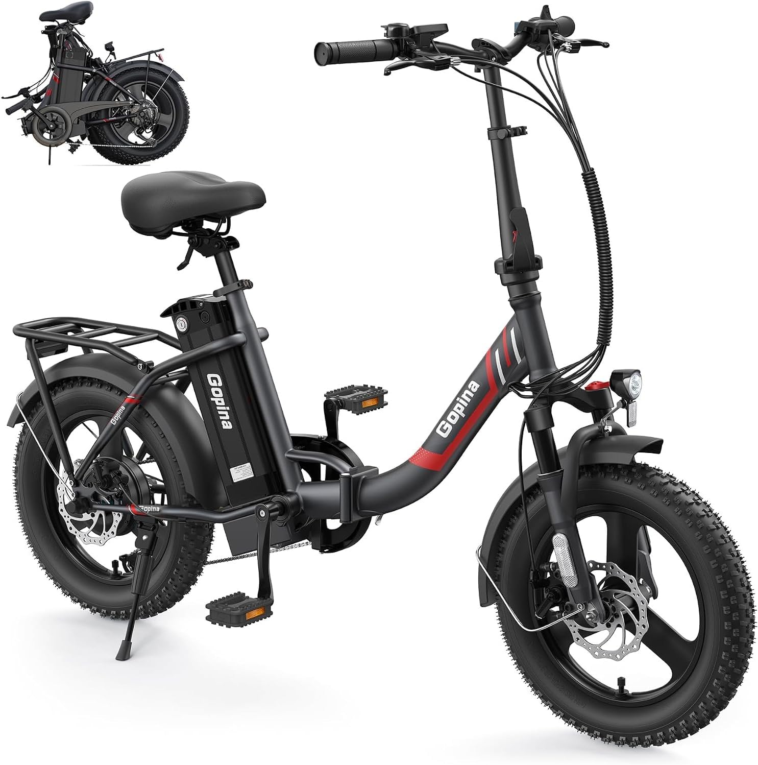 Vivi Gopina Electric Bike, 16″ Peak 500W Step Thru Electric Bicycle