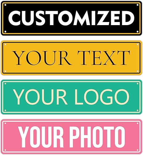 Miniatura 1 de Letreros personalizados de metal para exteriores, 16 x 4, de aluminio, a prueba de óxido, intersección de peligro de entrada, estacionamiento,