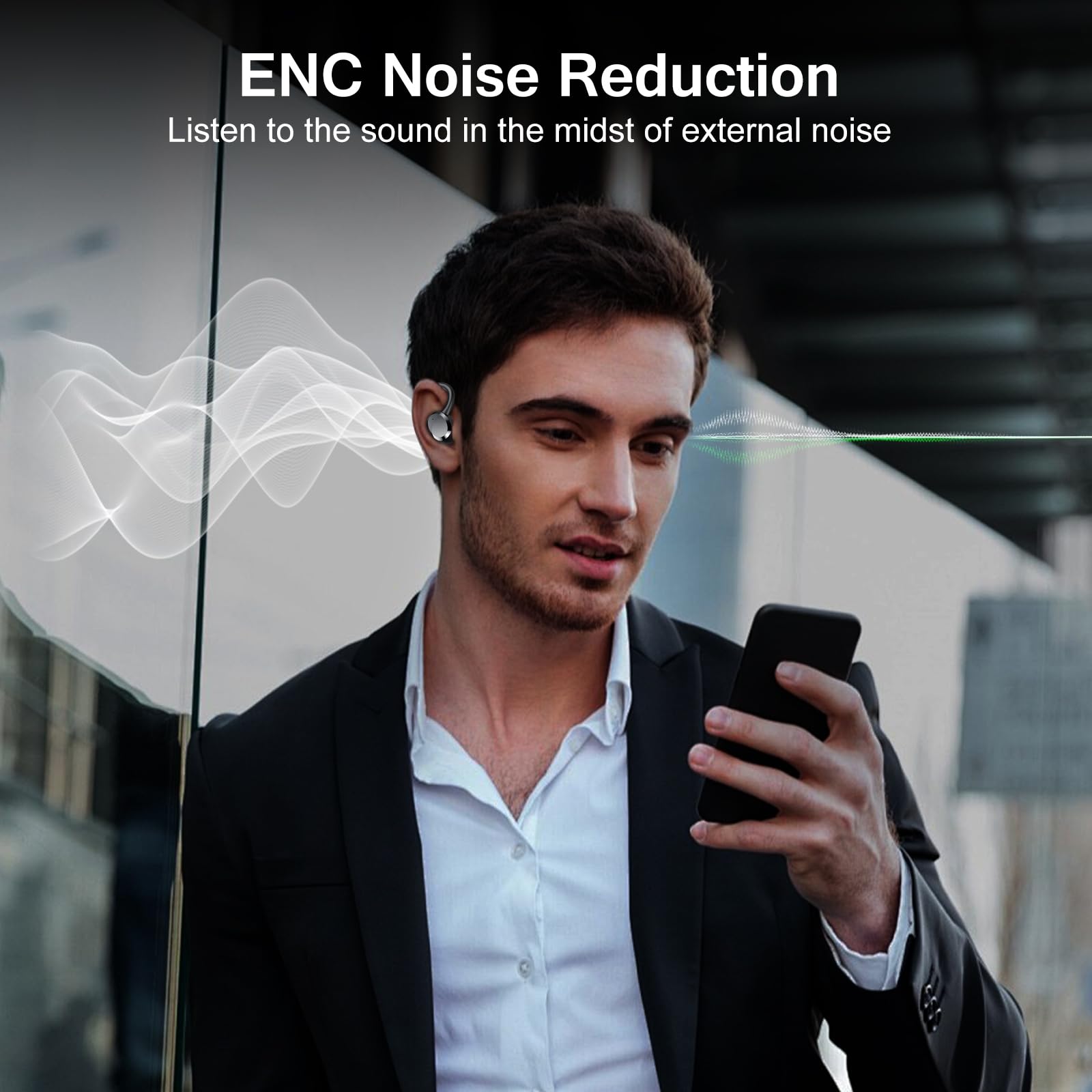 Auriculare Inalámbricos Deportivos, 2026 Nueva Auriculares Bluetooth 5.4 con HD Mic, 68H Cascos Inalambricos Bluetooth con Pantalla LED, IP7 Impermeable, Cancelacion Ruido ENC Auriculares Running