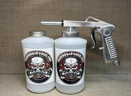 Standard Economy Undercoating Spray Gun, and 2 White Quart Bottles