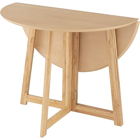 Amazon ドウシシャ Doshisha ダイニングテーブル ナチュラル 幅90 奥行90 高さ72cm 折りたたみテーブル 丸型 天然木 Dt90r Na ダイニングセット オンライン通販