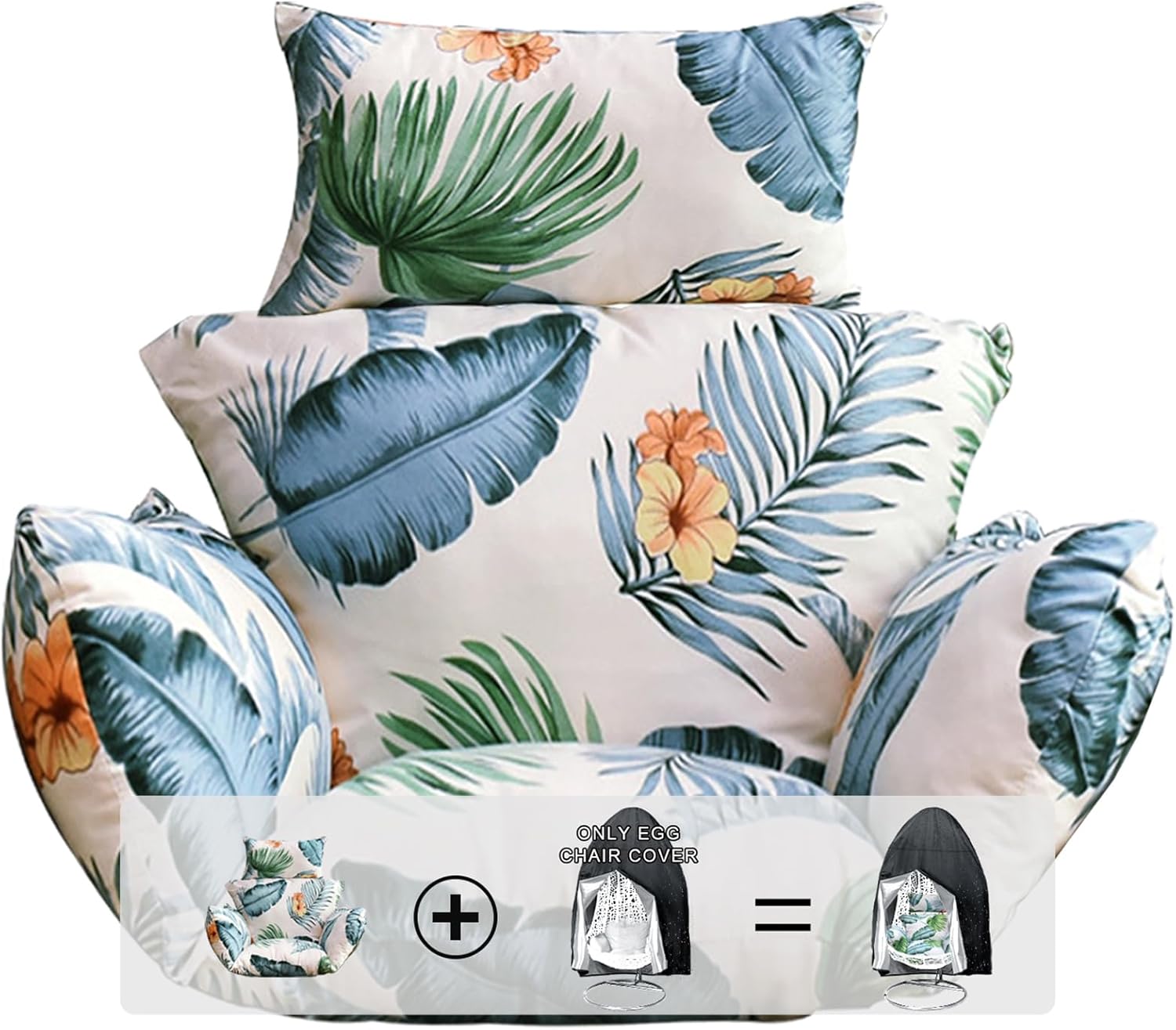 Rkufoze Egg Chair Cushion, Hanging Basket Chair Cushions