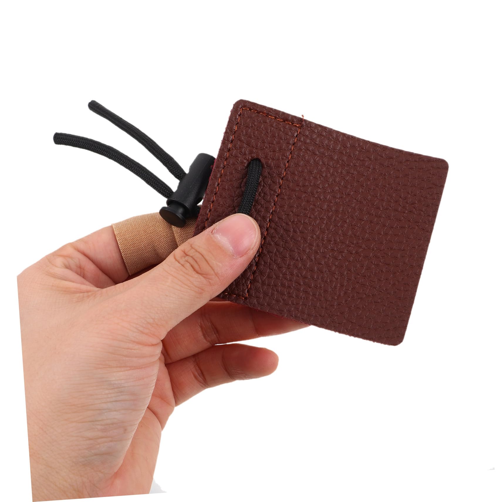 BELLIFFY Finger Guard Protectors Protective Gear Soft Pu Leather Traditional String Tab Outdoor Sports Glove