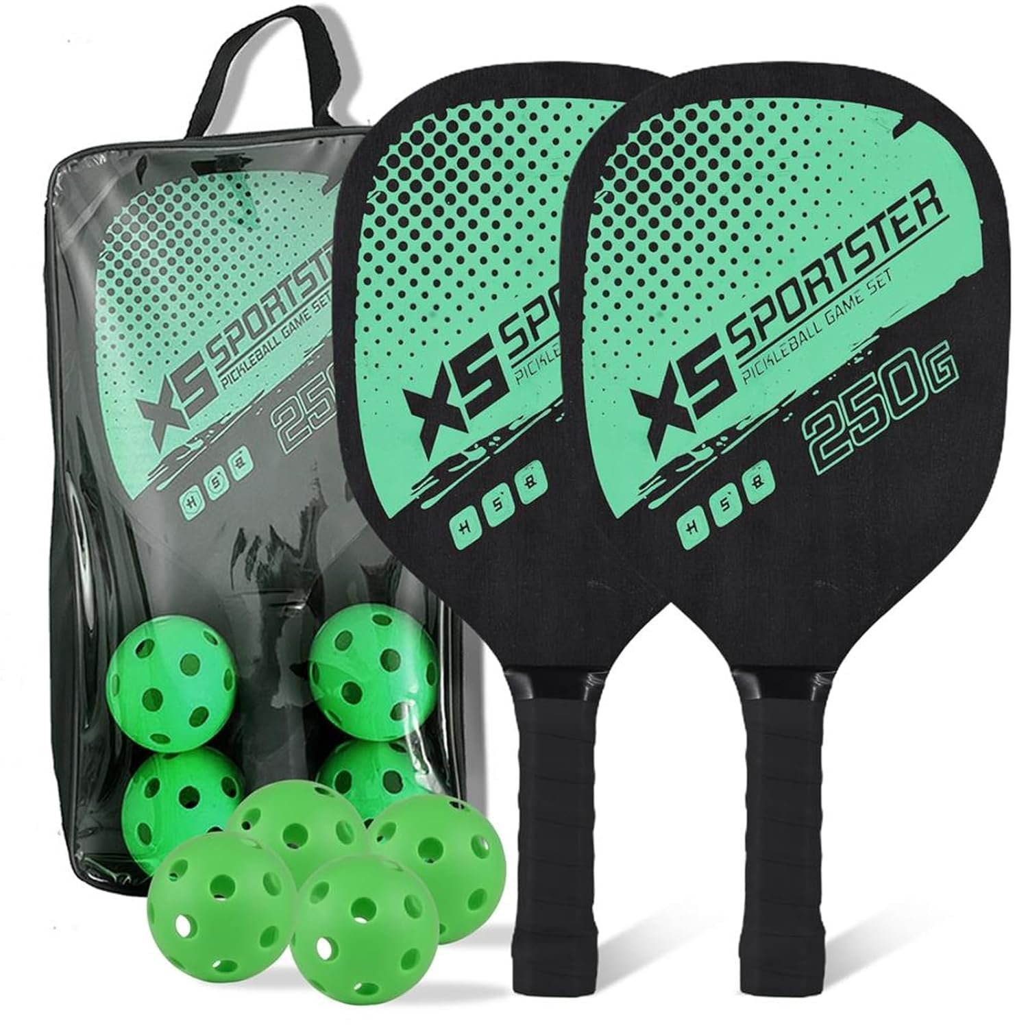 SPOCCO | Pickleball Starter Set with 2 Paddles, 4 Balls & Backpack, Pickleball Paddles Set Pickleball Rackets Set with 4 Pickleballs Balls and Storage Bag for Indoor Outdoor Sports | PB106-picture-33