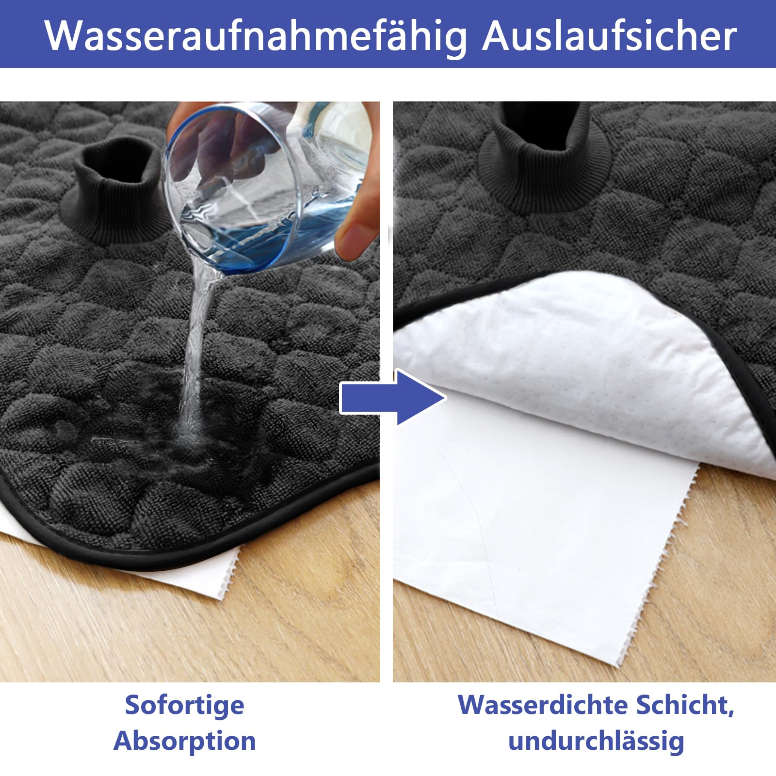 2er-Pack Universal Kindersitz Protektor Pad für Töpfchen Training, Wasserdichte Schutzunterlage, Kindersitz Protektor mit Trockensitz, Windel Lecks für Toilettentraining, Fit Alle Größen Autositze
