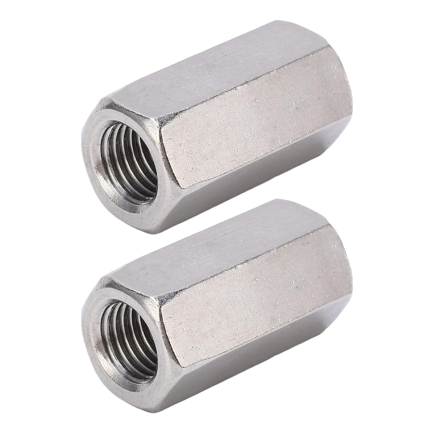 Stainless Steel Hex Coupling Nuts Rustproof Connector Nut M16 Fasteners 2PCS for Connection