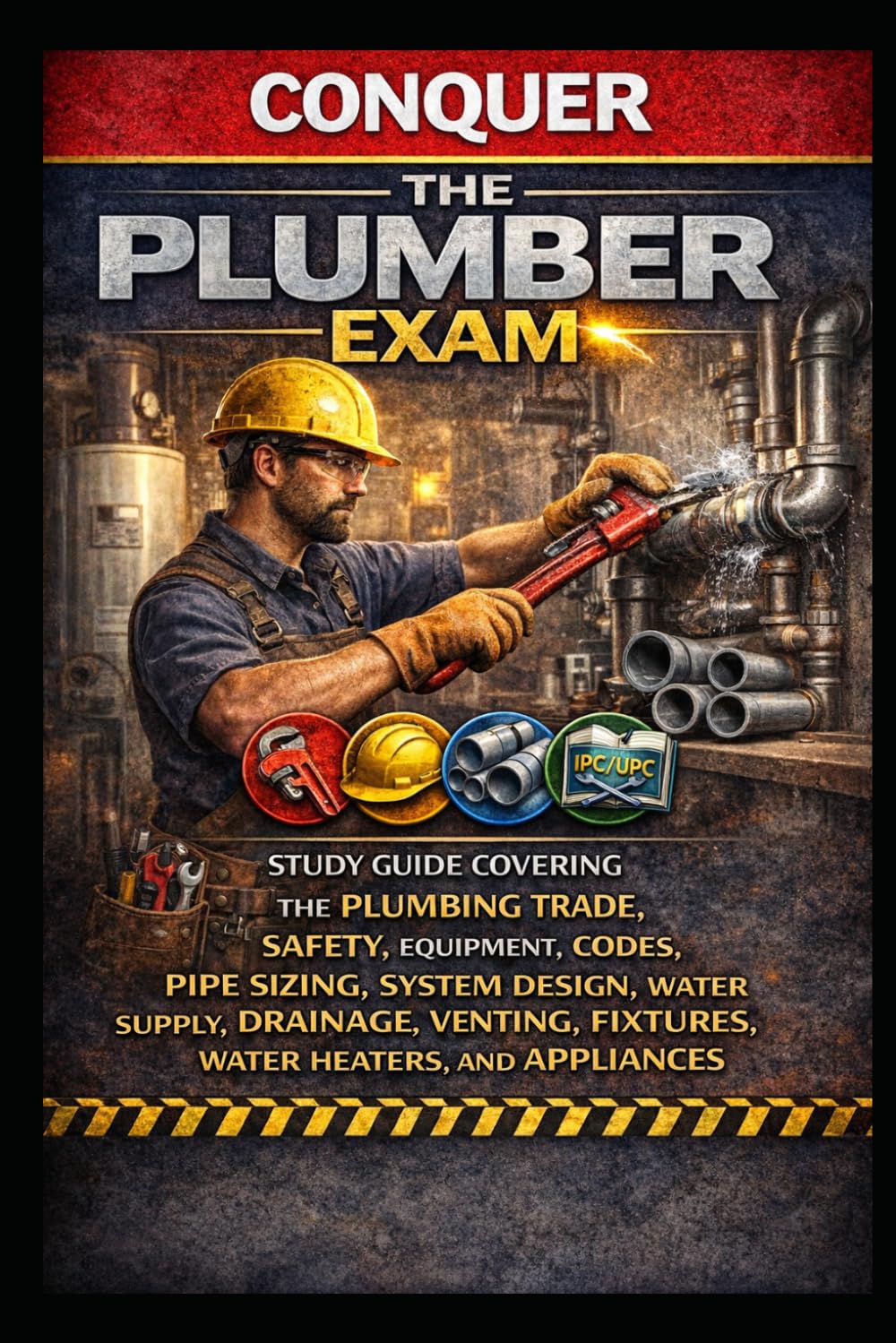 Conquer the Plumber Exam: Study Guide Covering the Plumbing Trade, Safety, Equipment, Codes, Pipe Sizing, System Design, Water Supply, Drainage, ... and Appliances (Skilled Trades Exams)
