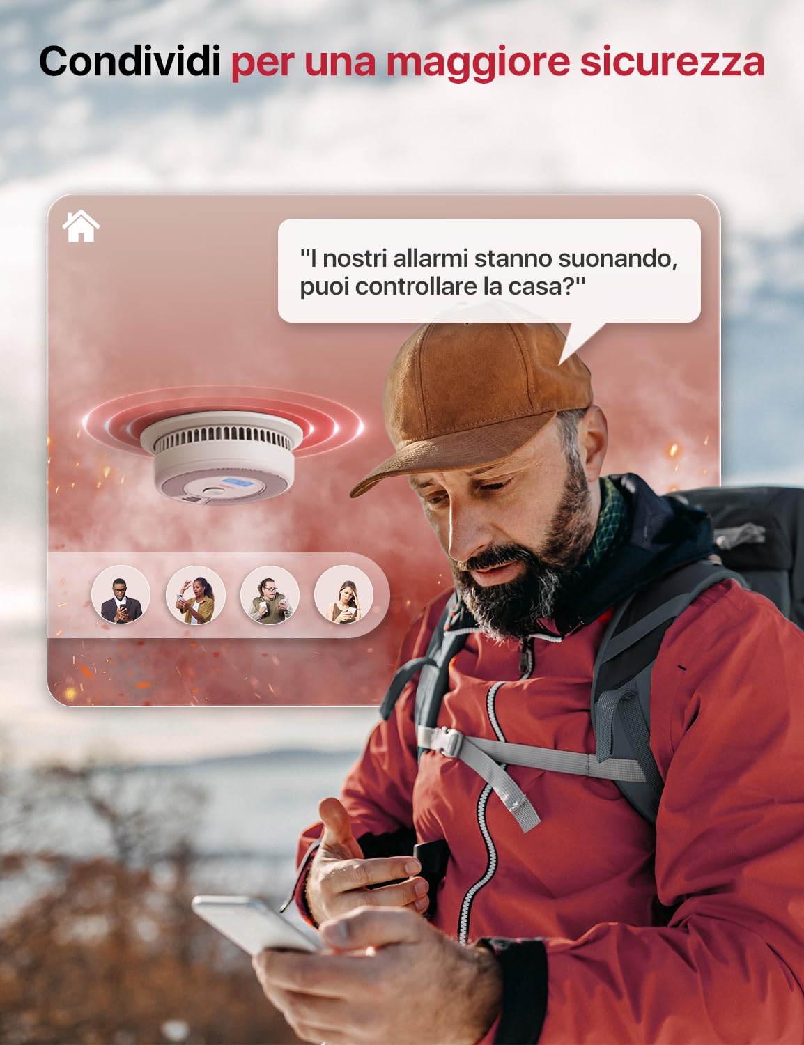 X-Sense Kit Rilevatore di Fumo e Monossido di Carbonio WiFi (2 Rilevatori e 1 Hub), Conforme EN14604 e EN50291, Allarme Antincendio per Casa con Notifiche App, Sensore da 10 Anni e Batteria da 5 Anni
