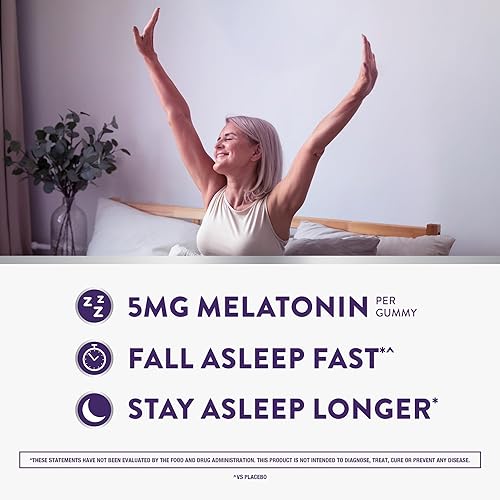 Miniatura 4 de ZzzQuil Pure Zzzs - Gomitas de melatonina, melatonina de 5 mg, ayuda para dormir, con manzanilla y lavanda, gomitas de melatonina para dormir, ayuda