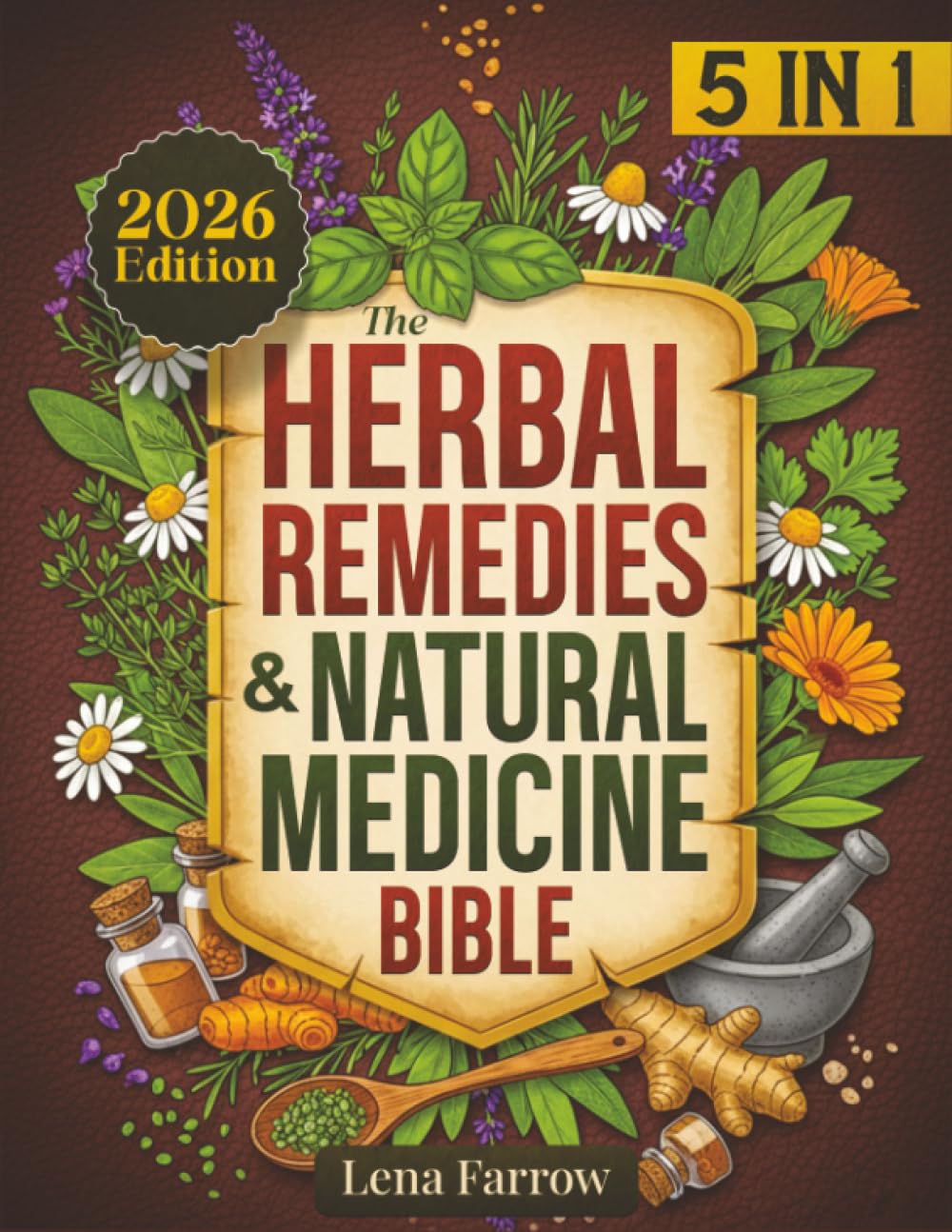 The Herbal Remedies & Natural Medicine Bible: [5 in 1] The Ultimate Collection of Healing Herbs and Plants to Grow and Use for Tinctures, Essential Oils, Infusions, and Antibiotics