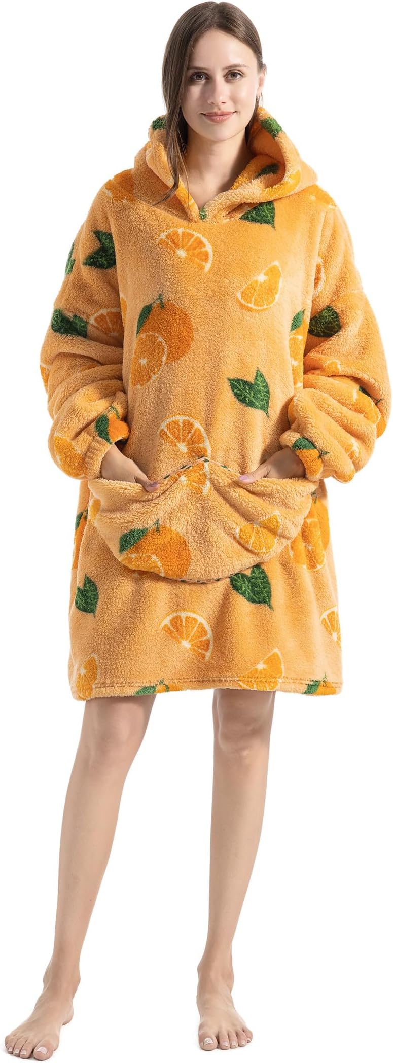 Shamdon Home CollectionOversized Blanket Hoodie, Sherpa Fleece Hoodie Blanket for Adults, Wearable Blanket for Men & Women, Giant Hooded Sweatshirt Throw with Pocket