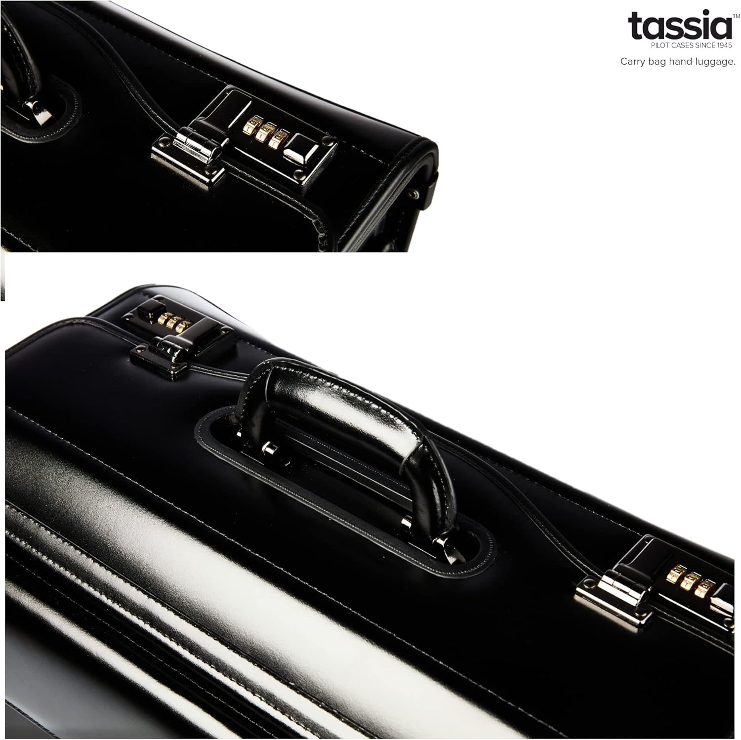 Leather Pilot Case Business Laptop Travel Flight Briefcase Bag Hand Luggage (Pilotcase)