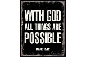 With God, All Things Are Possible - Religious Wall Decor | Scripture Wall Art