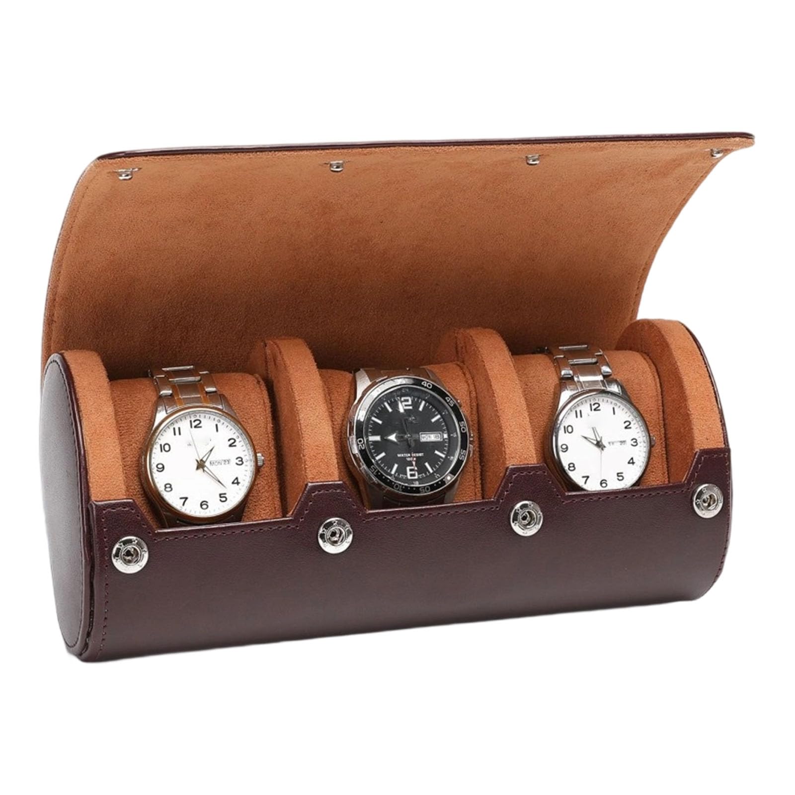 HDOYTXXM Watch Case Dustproof Wristwatch Holder Storage Box for Timepieces Stylish Accessory Organiser Premium Leather Watch Travel Case