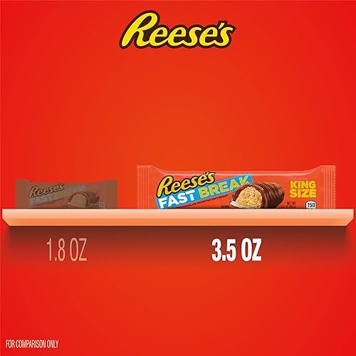 Miniatura 7 de REESE'S FAST BREAK Chocolate con leche y mantequilla de maní tamaño King, a granel, barras de 3.5 onzas (18 unidades)