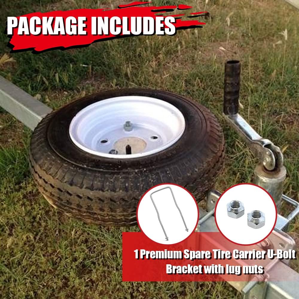 ELITEWILL Spare Tire Carrier Zinc Plated U-Bolt Holder Bracket Side Mount for 4 or 5 Lug : Automotive