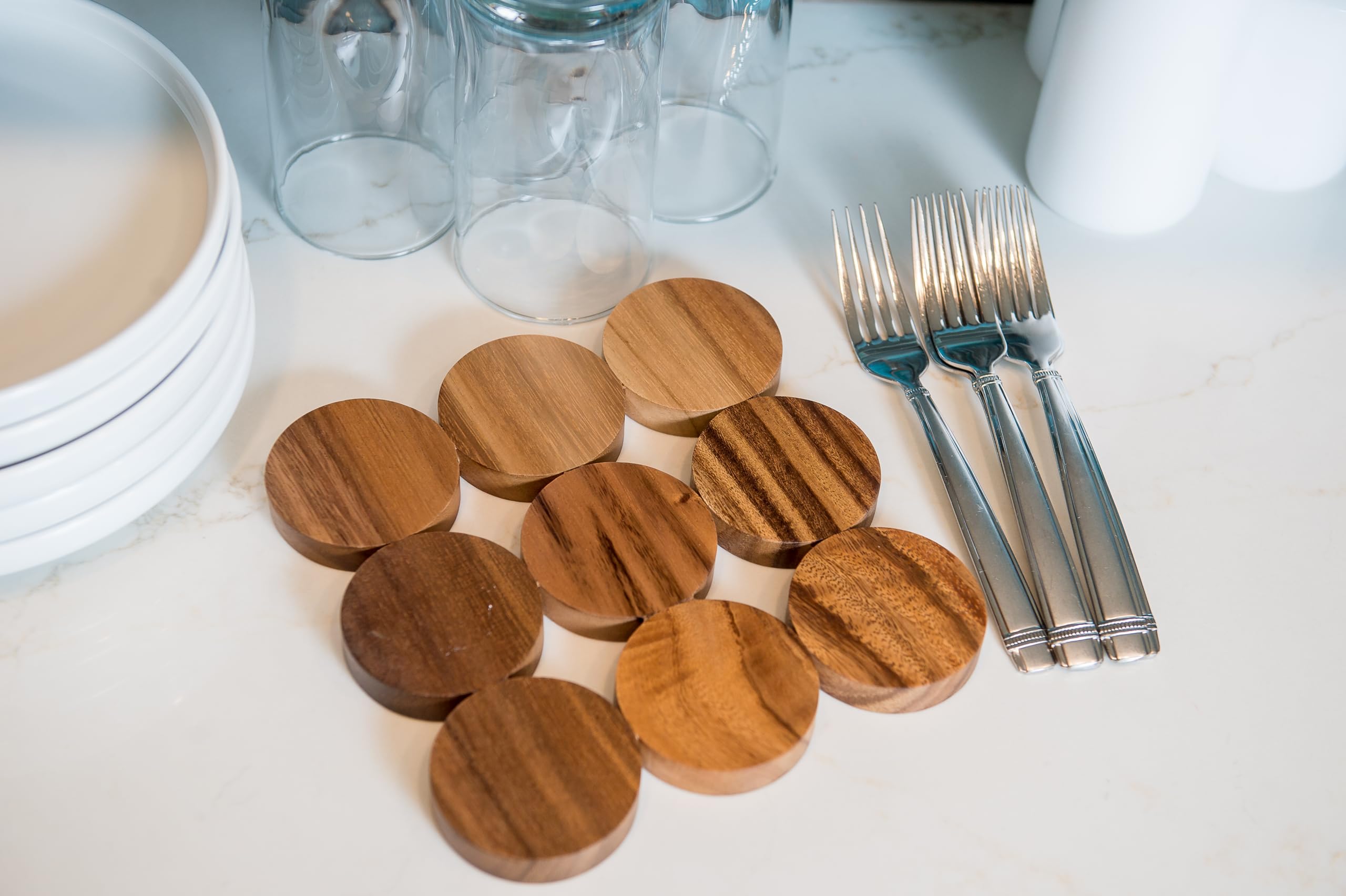 Lipper International Dessous de Plat en Bois d'acacia pour casseroles, poêles et Plats Chauds, 20,3 x 20,3 x 1,27 cm