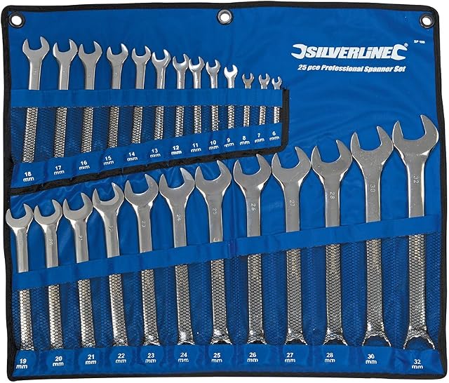 Silverline SP100 Combination Spanner Set 25pce 6 - 32 mm