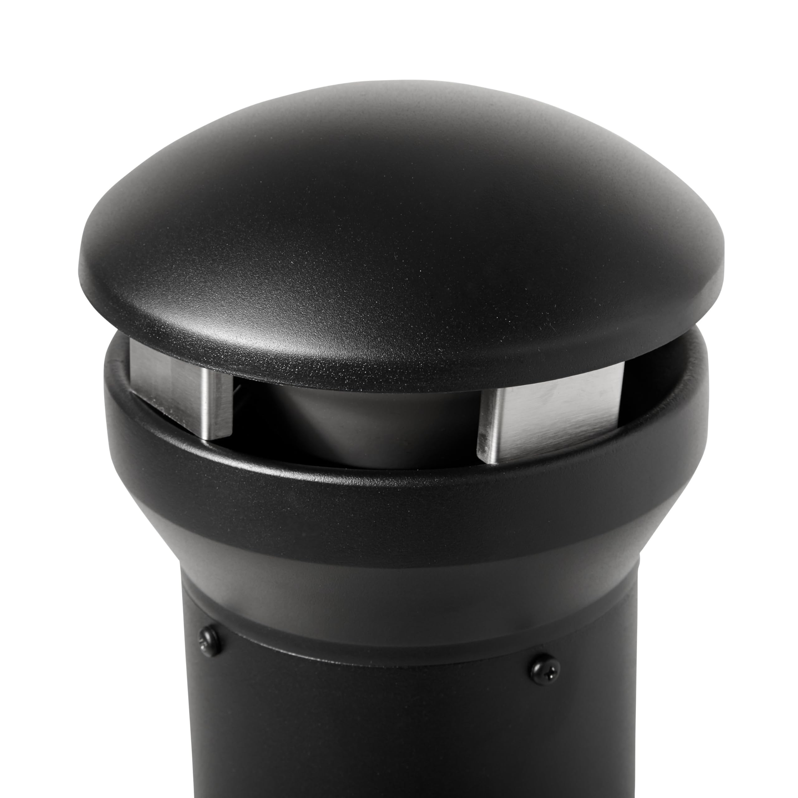 Rubbermaid Commercial Products Infinity, Cenicero de Metal con Tapas Tipo Cúpula, Negro