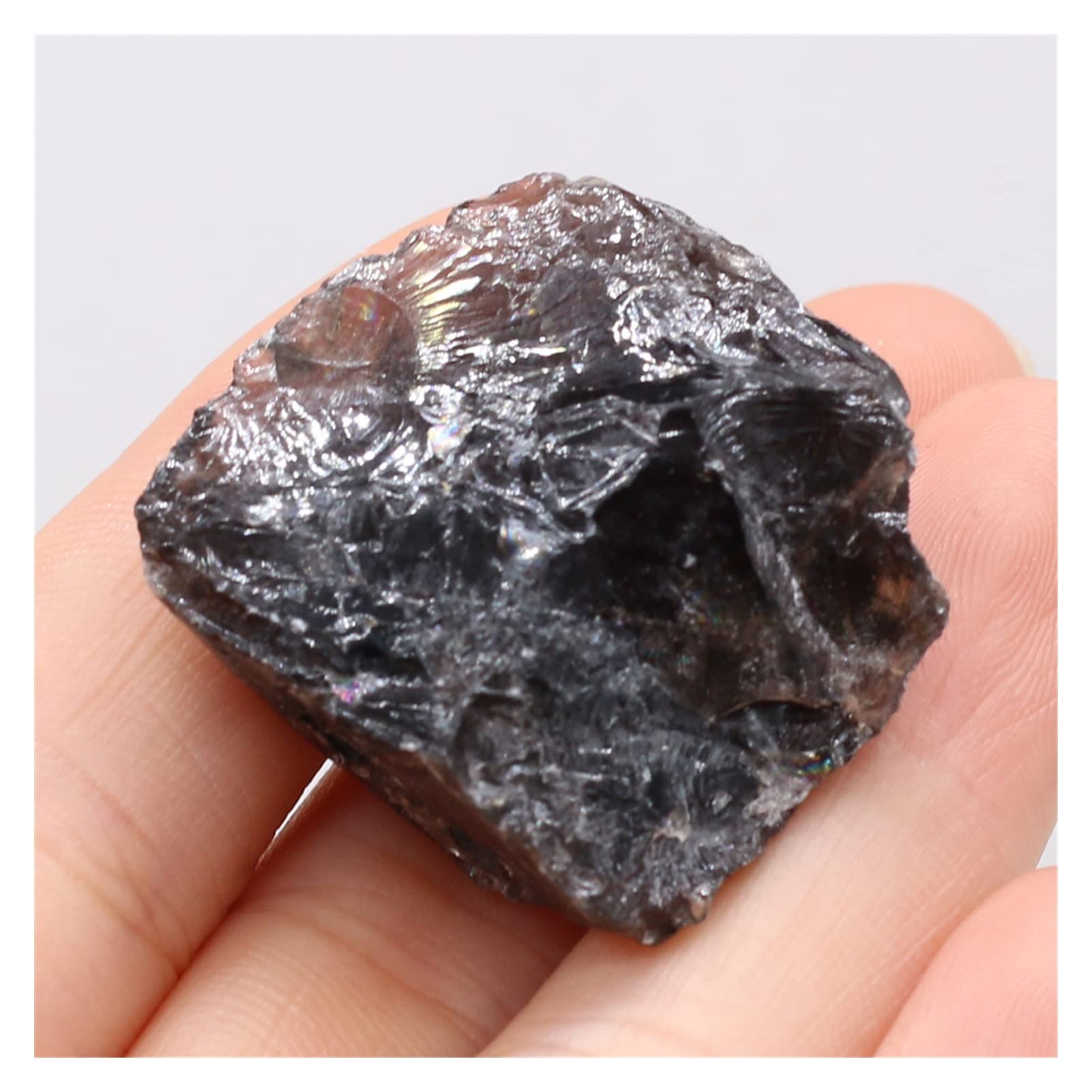 Piedra de Cristal Piedras semipreciosas Naturales Turmalina Negra Grava Rugosa Pecera Joyería DIY Decoración del hogar Adornos Joyería 20-30 mm Espécimen Mineral de Piedra