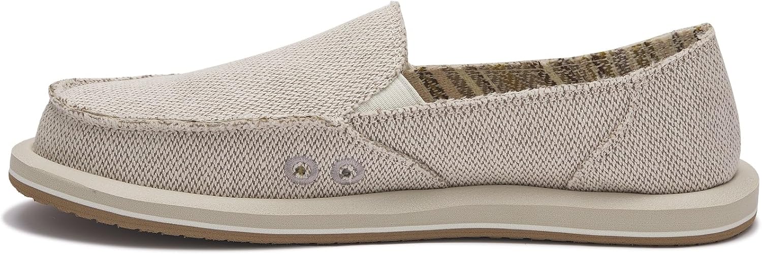 Sanuk Womens Donna Hemp Loafers | Womens Shoes | Slip On Shoes for Women | Women's Slip-on Loafers | Memory Foam Footbed